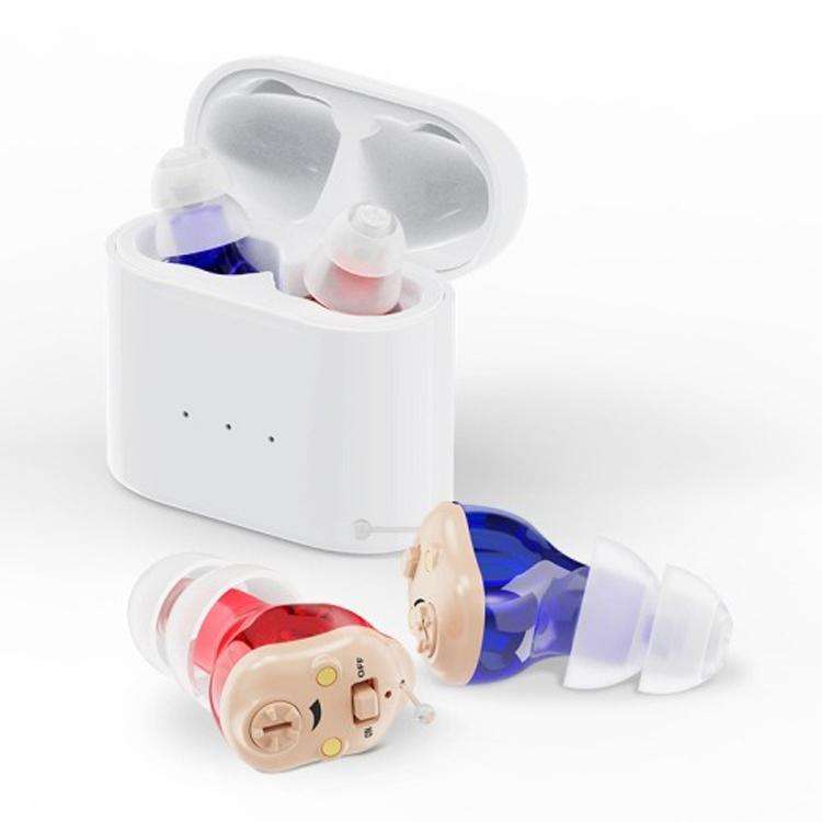 GM-910C Type-C Port CIC Hearing Aids Rechargeable Invisible Sound Amplifier(Red Blue)