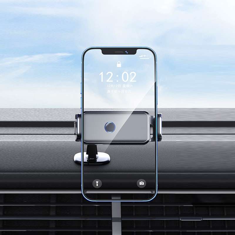 Car Air Outlet Smart Navigation Electric Mobile Phone Holder, Color: 660 Gray