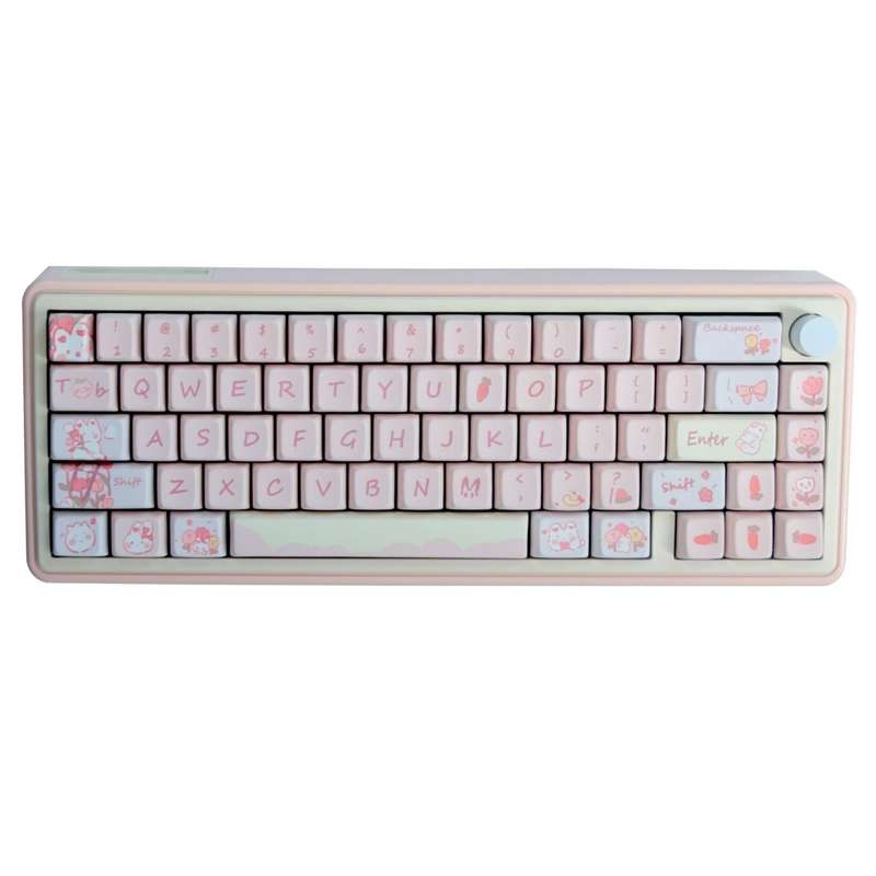Bluetooth Wireless 3-mode RGB Backlit Gaming Mechanical Keyboard Aluminum Alloy Kit + Keycap(Light B