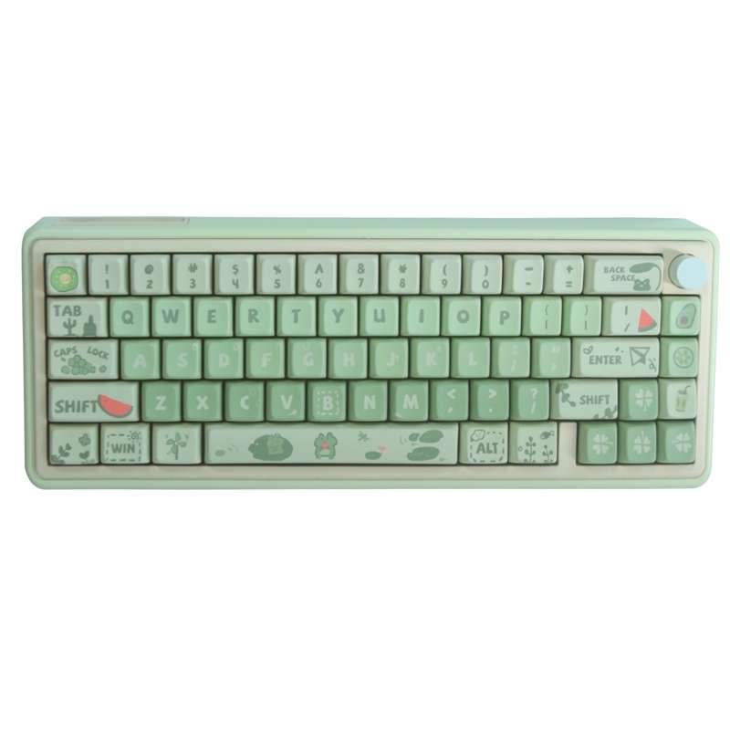 Bluetooth Wireless 3-mode RGB Backlit Gaming Mechanical Keyboard Aluminum Alloy Kit + Keycap(Light B