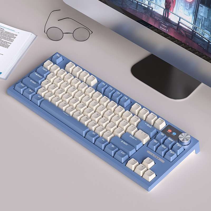 LANGTU LT84 Mechanical Luminous Keyboard, Style: Wireless Tri-Mode RGB Sea-Air Axis Pro (Nightfall)