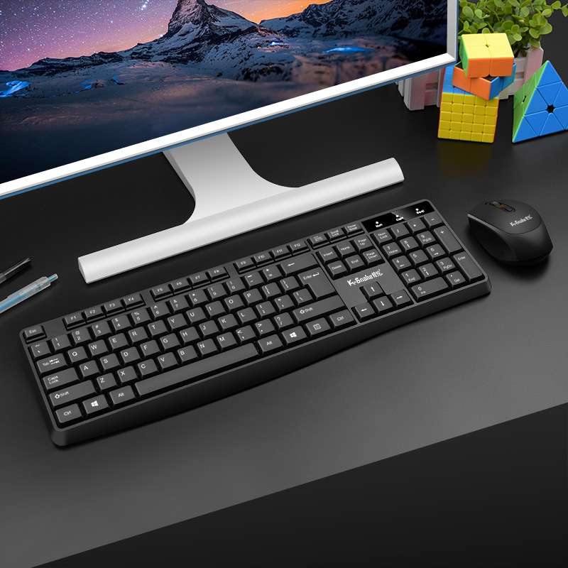 K-Snake WK800 Wireless 2.4G Keyboard Mouse Set Tabletop Computer Notebook Business Office House Use,