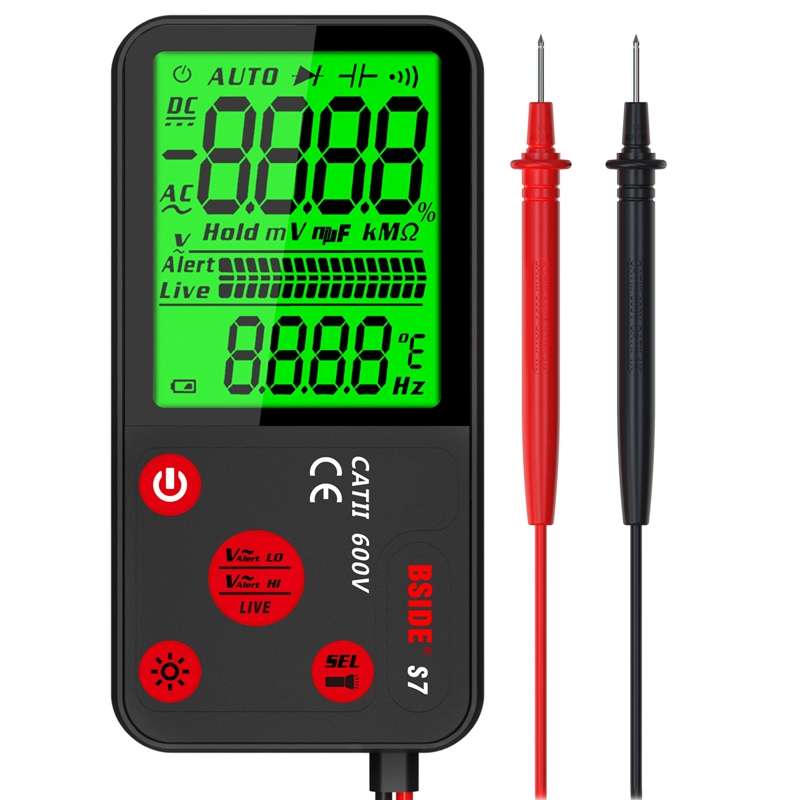 BSIDE ADMS7 Smart Thin Digital Multimeter Counts DC AC Voltmeter, Model: Charging Model With Tool Pa