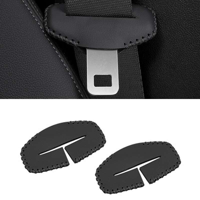 For BMW 1pair Seatbelt Insert Protector Bumper Belt Chuck Decoration(Red)