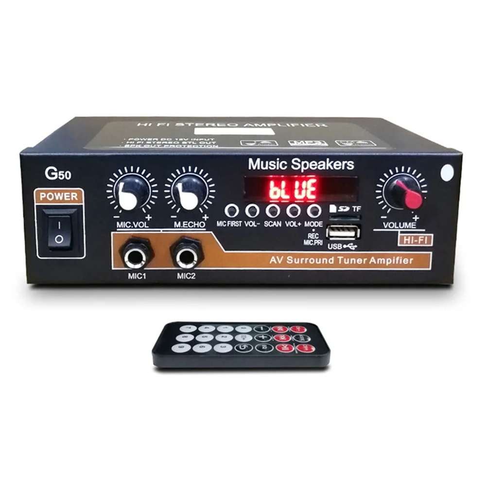 Bluetooth Built-in Recording Microphone USB Flash Drive Digital Dual-purpose Power Amplifier(EU P...