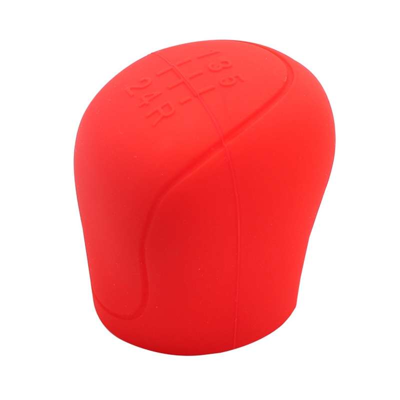 Automotive Silicone Manual Automatic Shift Lever Protective Cover, Size: Gear Shift Red