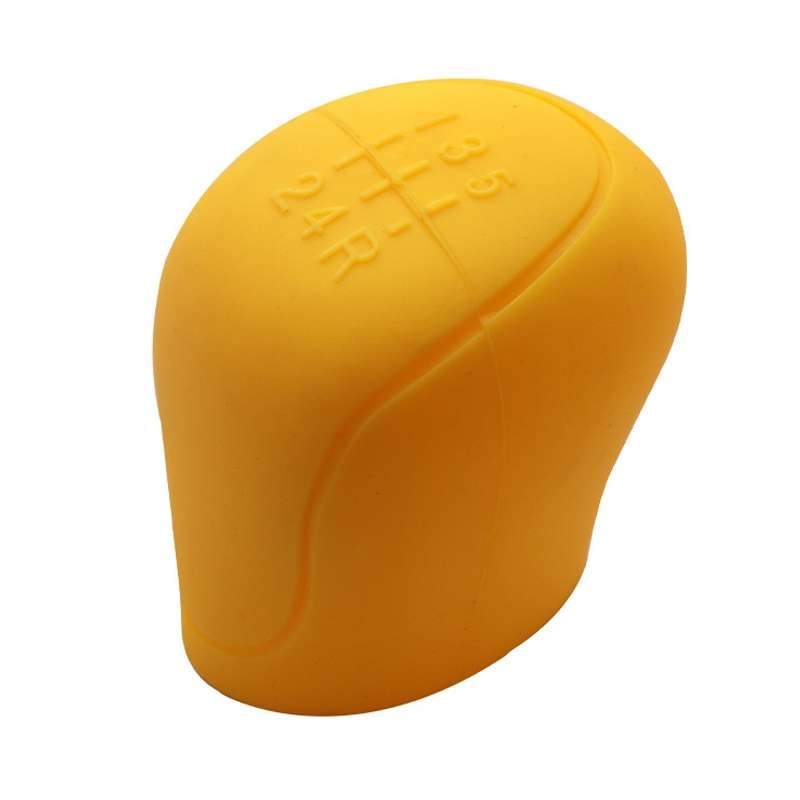 Automotive Silicone Manual Automatic Shift Lever Protective Cover, Size: Gear Shift Yellow