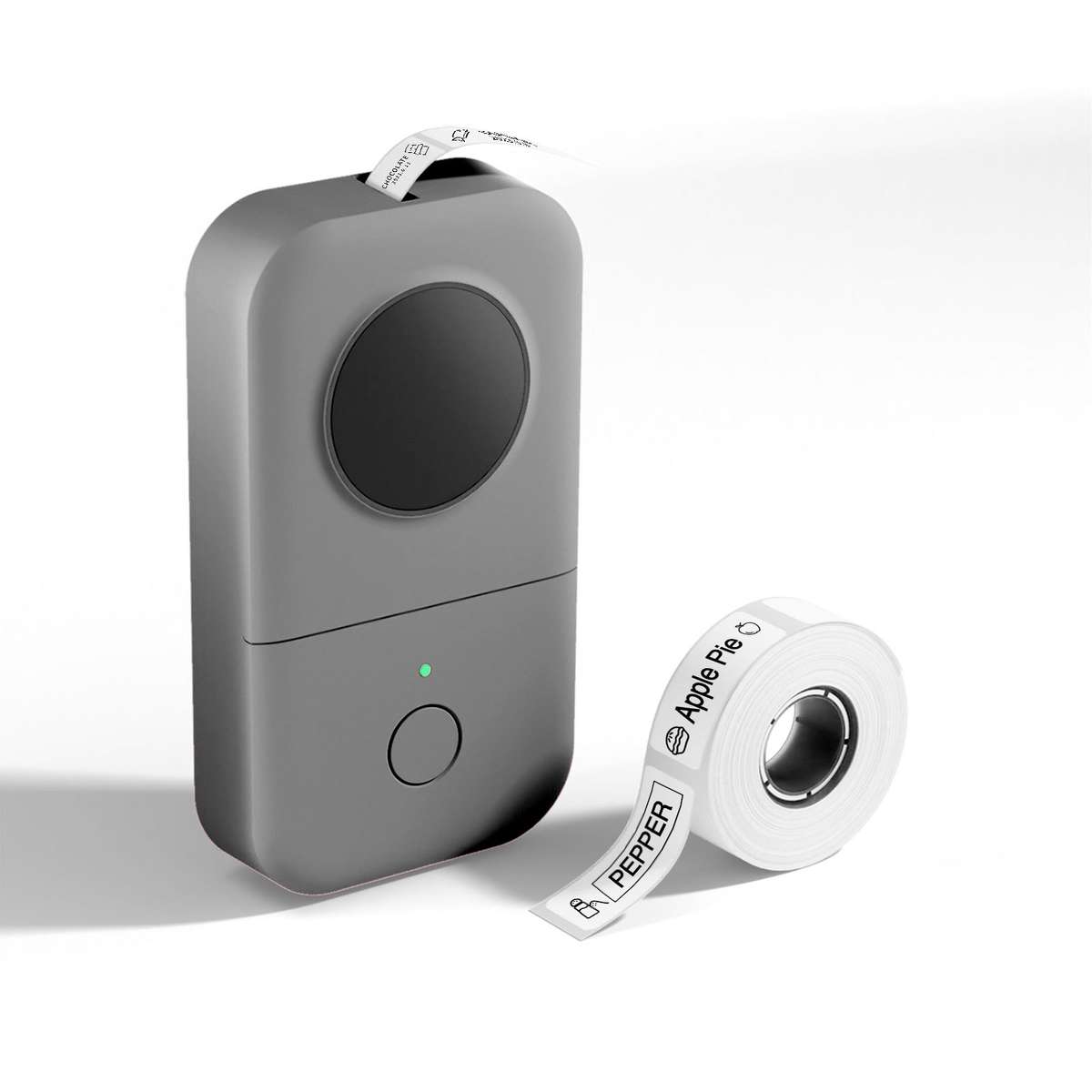 Phomemo D30 Thermal Label Printer Portable Bluetooth Mini Label Maker Machine With 1 Roll Paper Gray