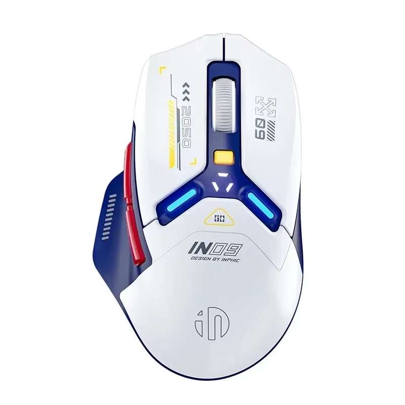 Inphic IN9 Tri-mode Wireless Bluetooth Gaming Office Computer Mouse(White)