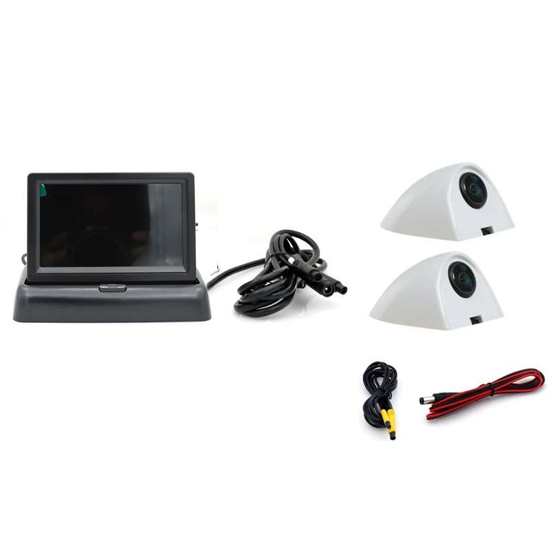 5 Inch Carplay Portable Surveillance Video Car Display, Specification: Folding Screen + White Two-wa