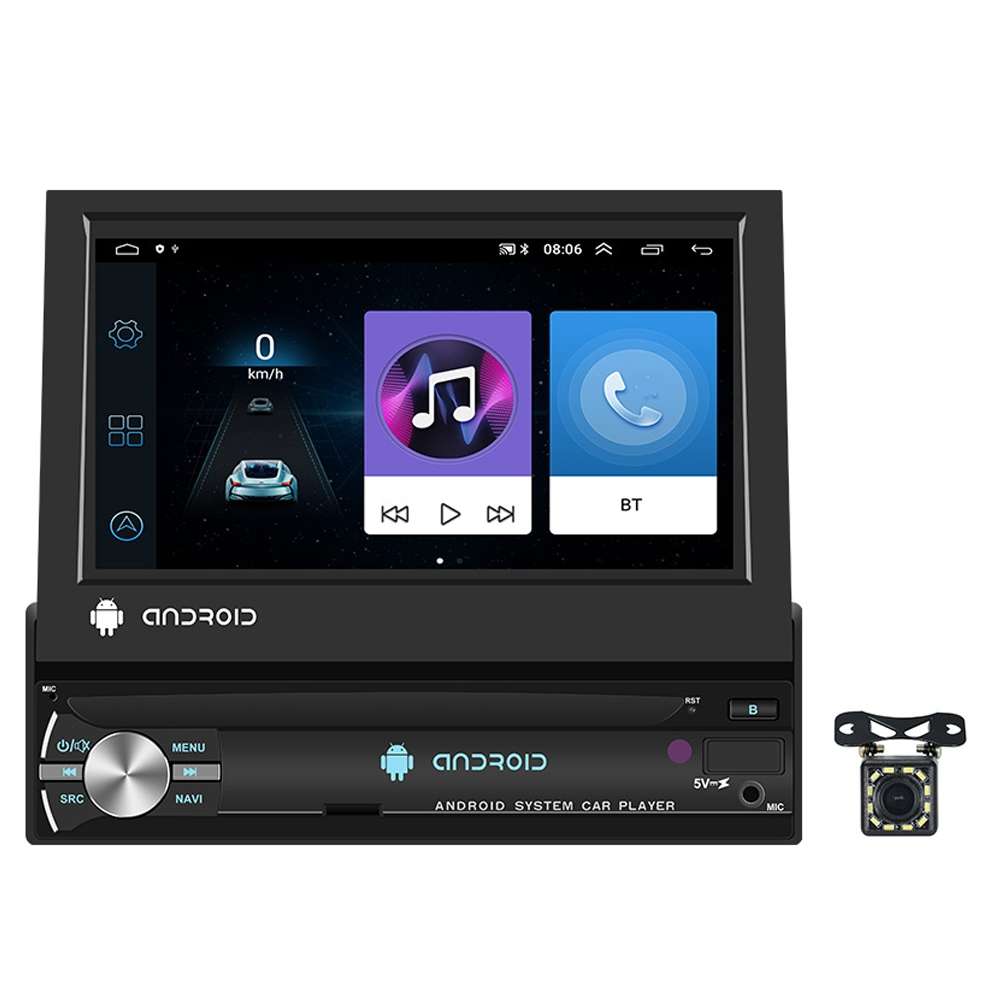 2+64G 7-Inch Single Din Android 10.0 Carplay Screen With GPS Navigation/Bluetooth/Mirror Link/DVR In