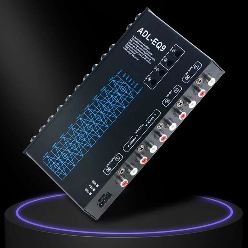 ADL-EQ9 Car Audio 9-Band Equalizer EQ Tuning Crossover Amplifier(Black)