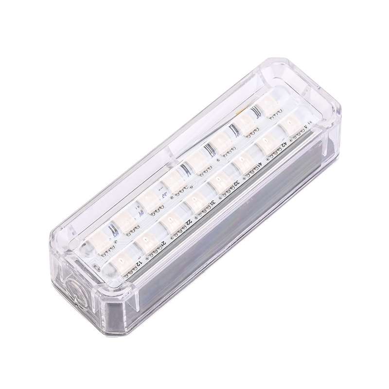 Solar Car Warning Double-Row Flashing Lights, Color: Red Blue