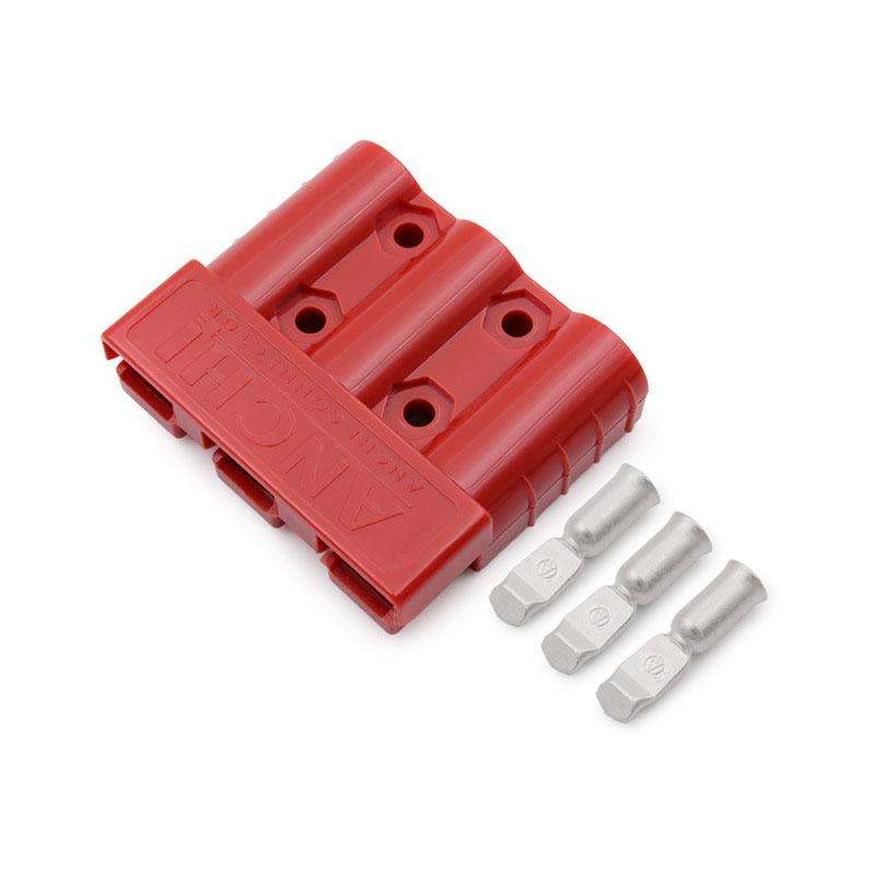 Anderson Three Pole 50A 600V Power Connector Electrical Bike Forklift Charging Plug(Red)