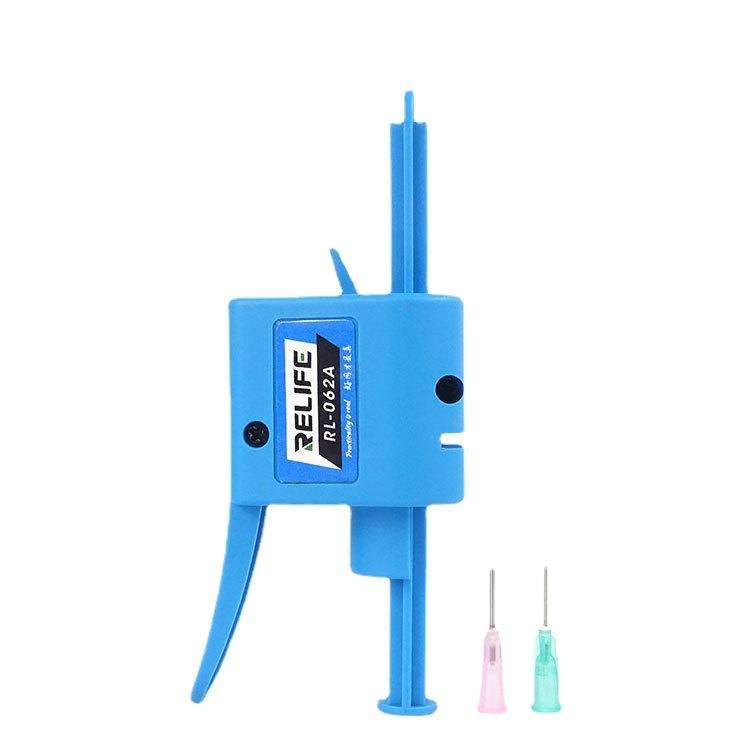 RELIFE RL-062A 10CC Manual Glue Tapper Cell Phone Repair Motherboard Soldering Oil Syringe Booster T