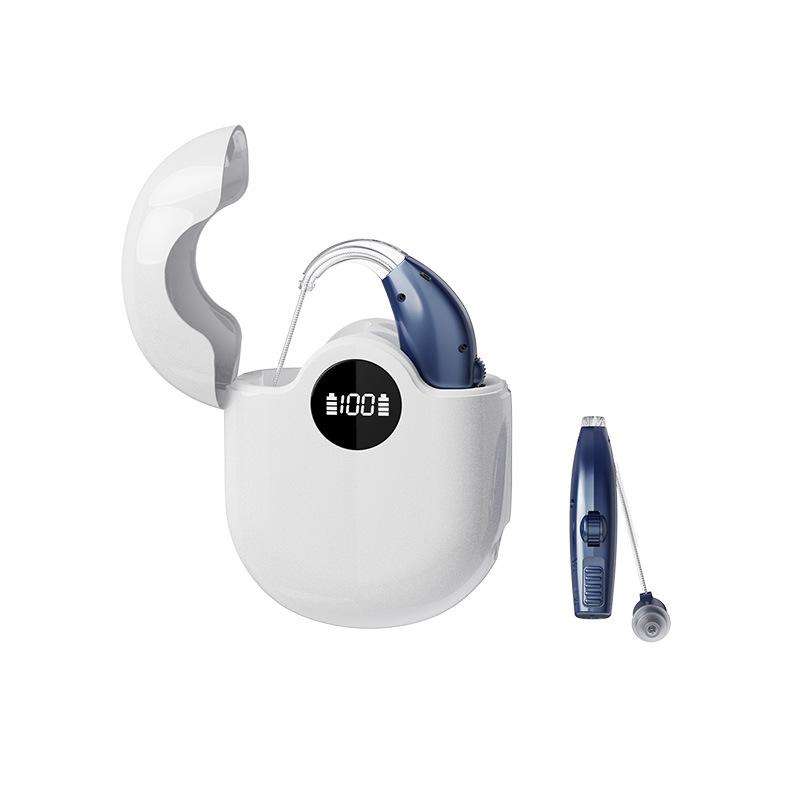 Noise-Cancelling Hearing Aid For Seniors With Digital Display And Charging Box(Skin Color)