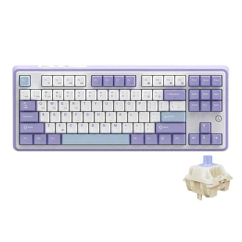 Ajazz AK870 Wireless Bluetooth Tri-mode Mechanical Keyboard RGB DIY Custom Hot Swap Gaming Keyboard,