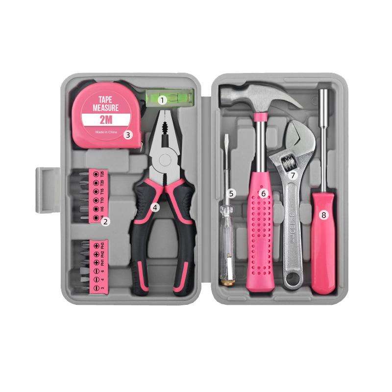 Multifunctional Home Hardware Tools Repair Hand Toolbox Combination Set, Style: 19pcs /Set Upgrade P