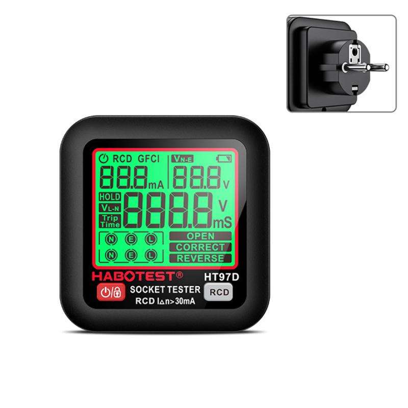 HABOTEST Digital Display Intelligent Electrical Test Socket(HT97B US Plug)