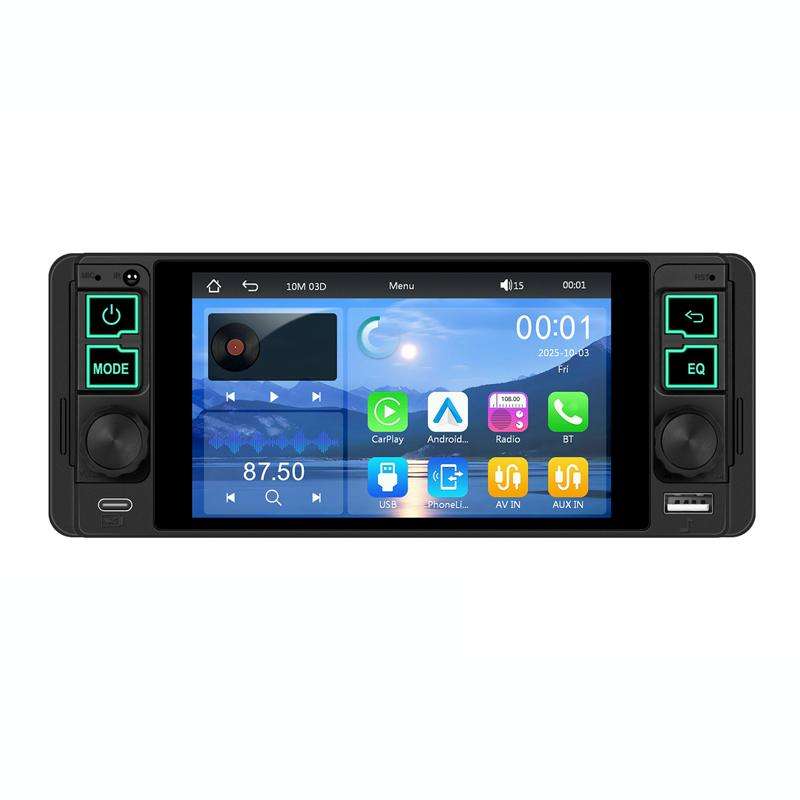 5.1 inch Horizontal Screen Single-seat Universal MP5 Player With Wireless Carplay Function Integrate