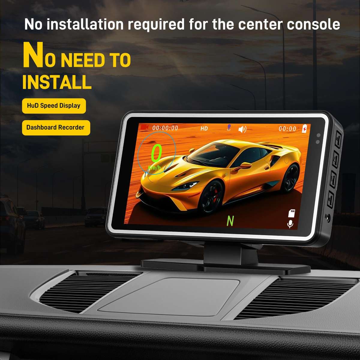 5 Inch 1080P Car Camera With WIFI HUD Display Car DVRs