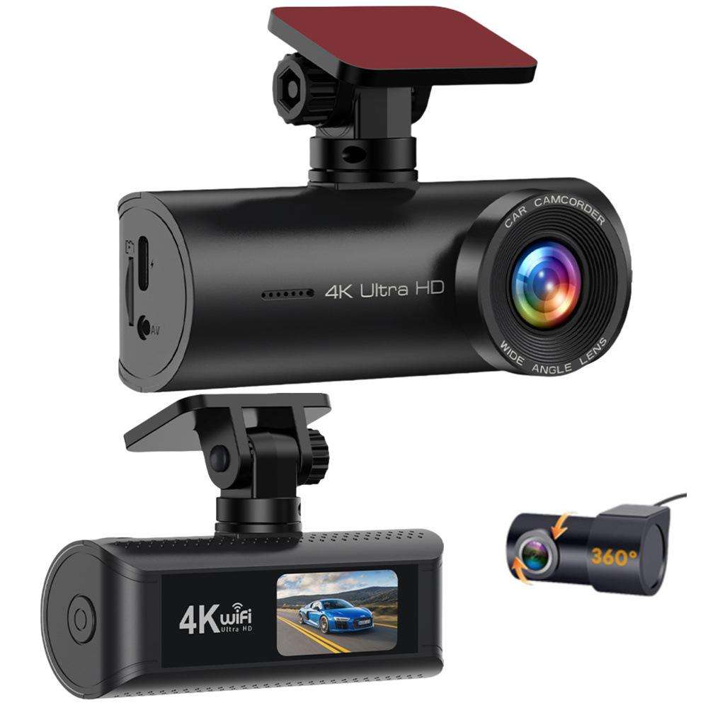 4K Smartphone Connected WiFi High-Definition Dual-Recording Car Dash Cam, Specification: Front+Insid