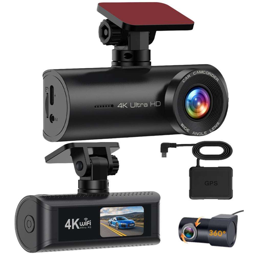4K Smartphone Connected WiFi High-Definition Dual-Recording Car Dash Cam, Specification: Front+Insid
