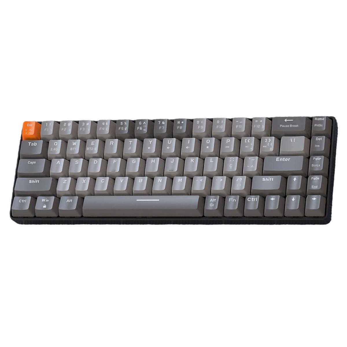 ZIYOULANG K68 Bluetooth / Wired Dual-Mode Portuguese Mechanical Keyboard(Microglow Red Switch)