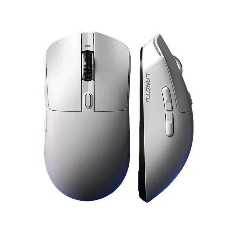 LANGTU M8 Triple-Mode Wireless Bluetooth Mouse Lightweight Gaming Mice(White)