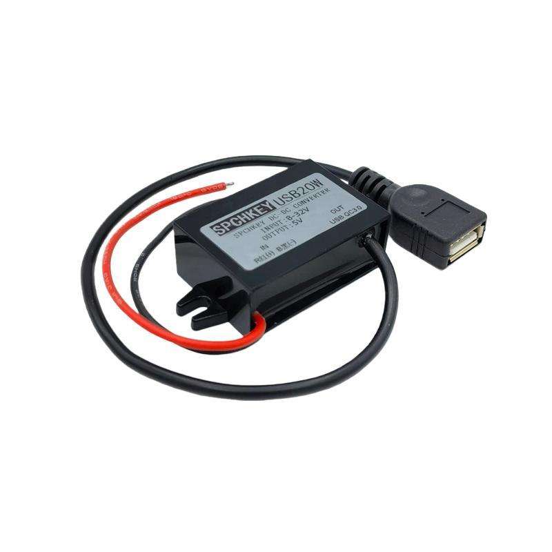 Phone Charging Buckle Module Car Power Converter, Spec: 8-32V To 5V USB QC3.0