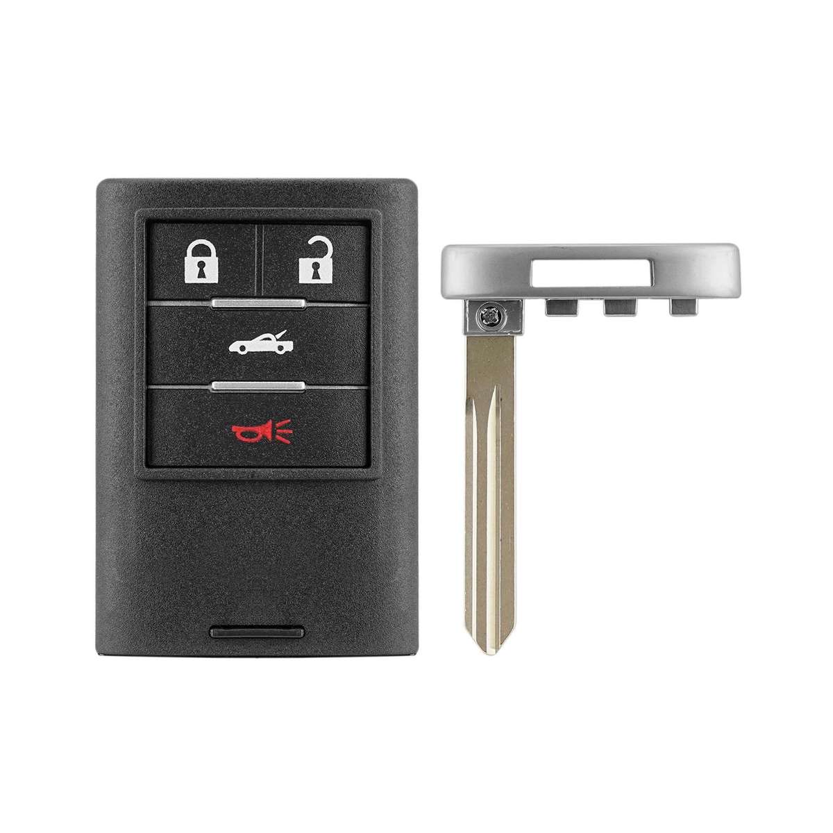 For Cadillac Car Remote Key Fob Case With Sedan Key Blade Blank(3+1 Buttons)