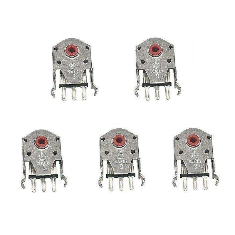 Kailh 5pcs Red Core Dustproof Mouse Scroll Wheel Encoder(7mm)