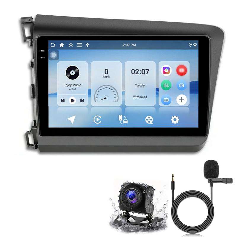 For Honda Civic Android 15 Car Navigation Bluetooth Player, Memory: 8-Core 4GB + 64GB(Standard)