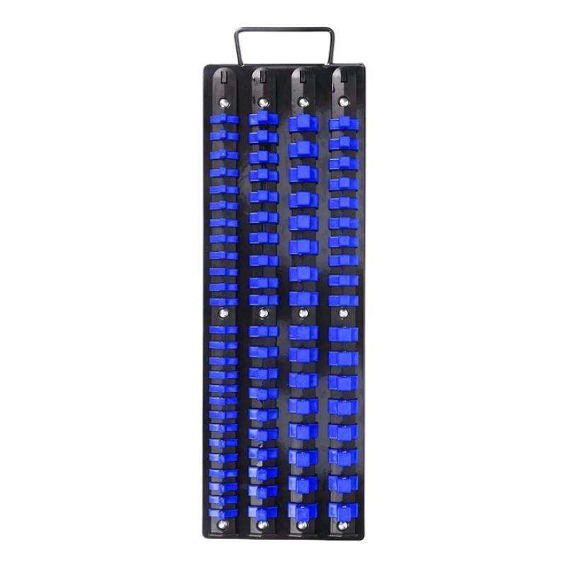 Portable Socket Storage Holder With Handle For 1/4, 3/8, 1/2 Inch Drive Sockets(Red)