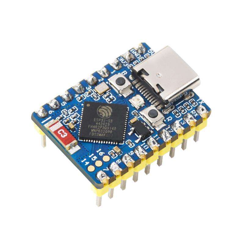 WAVESHARE 2.4GHz Wi-Fi Mini Development Board Based ESP32-S3 Dual-Core Processor, Specification: Sol