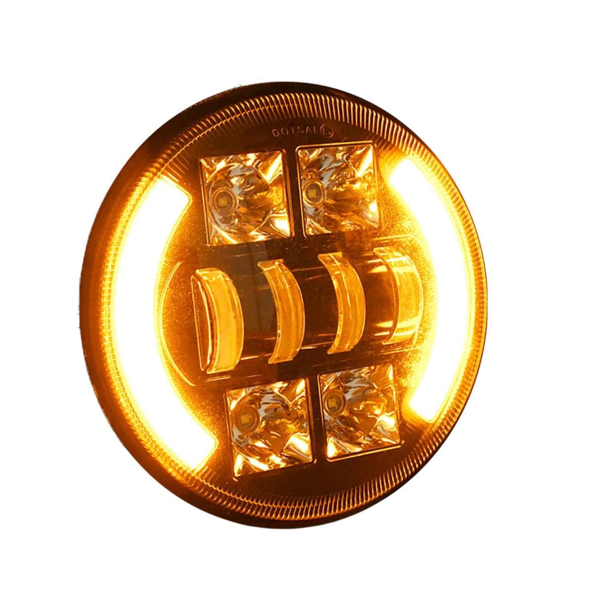 M4 7-Inch Quad Reflector Crescent Headlights For Jeep Wrangler(C0058)