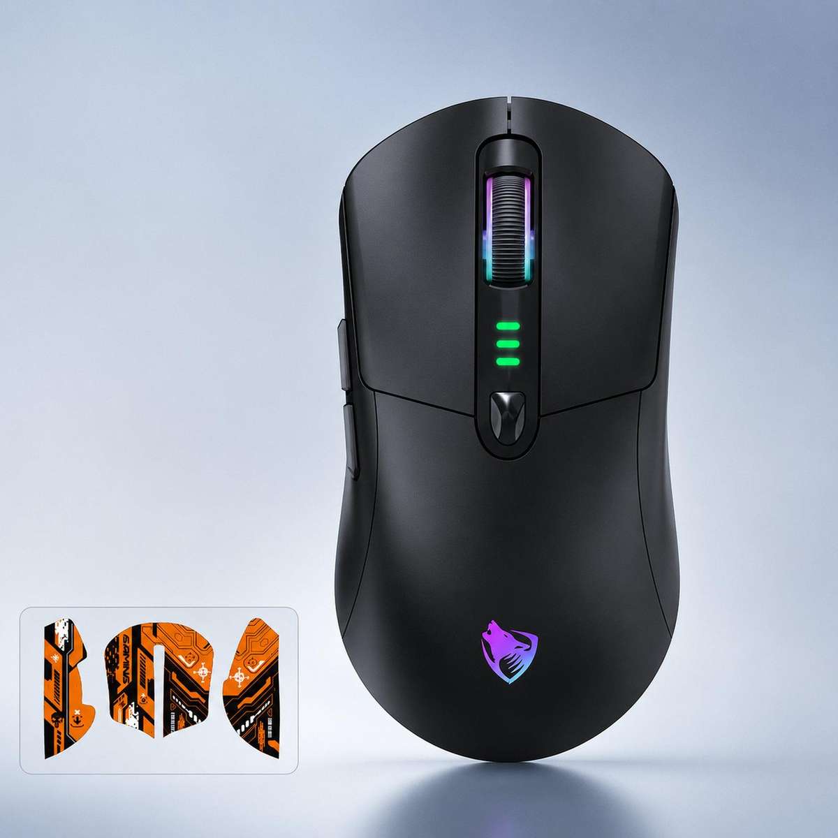 T-WOLF X5 Tri-Mode Wireless Gaming Mouse 12800 DPI Adjustable Rechargeable Gamer Mouse With RGB Back