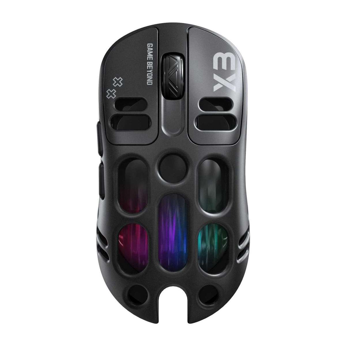 T-WOLF X3 Tri-Mode Wireless Gaming Mouse Ultra-Lightweight Hollow-Out Honeycomb Shell 8000 DPI(Black