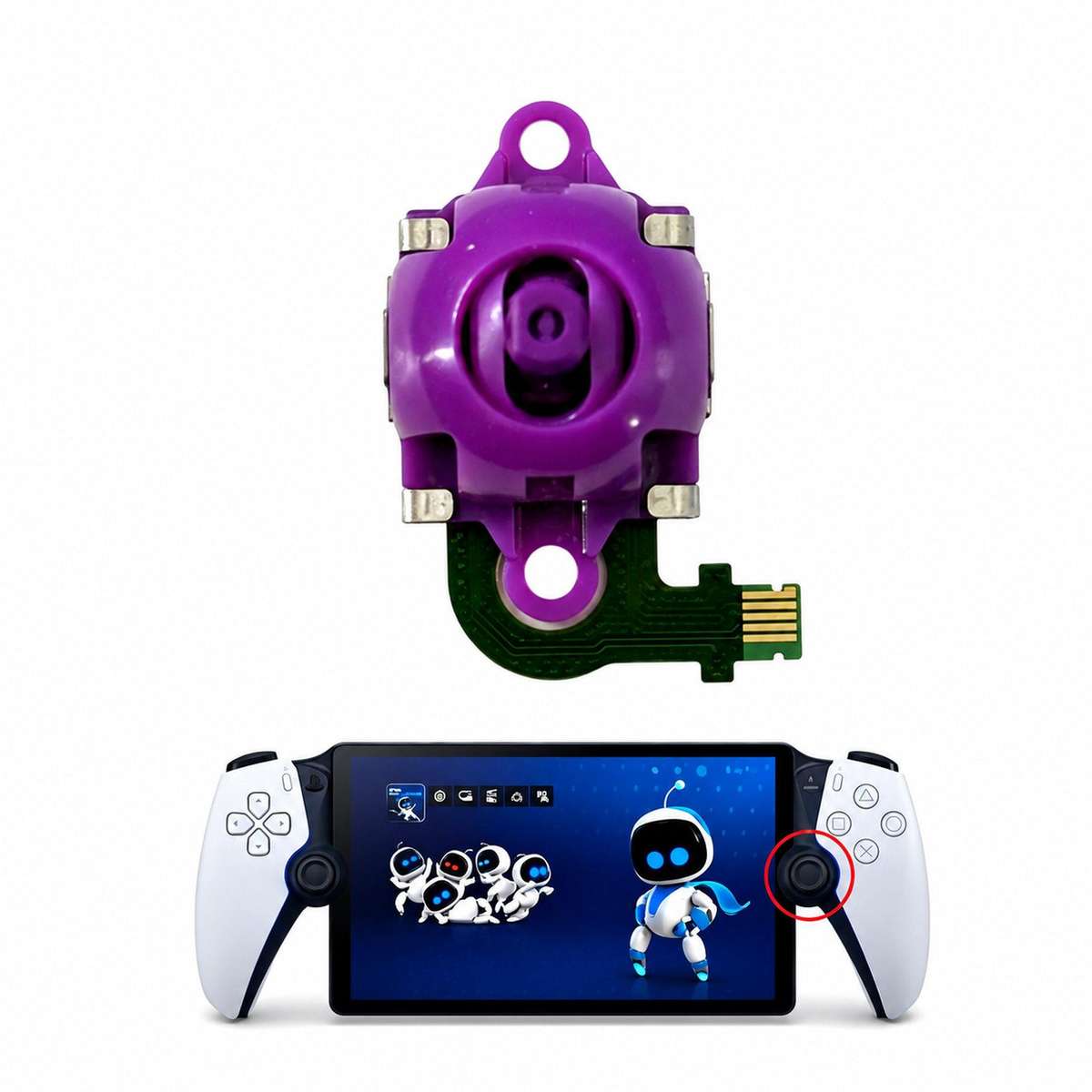For PS5 Portal And PS VR2 Replacement TMR Joystick Right