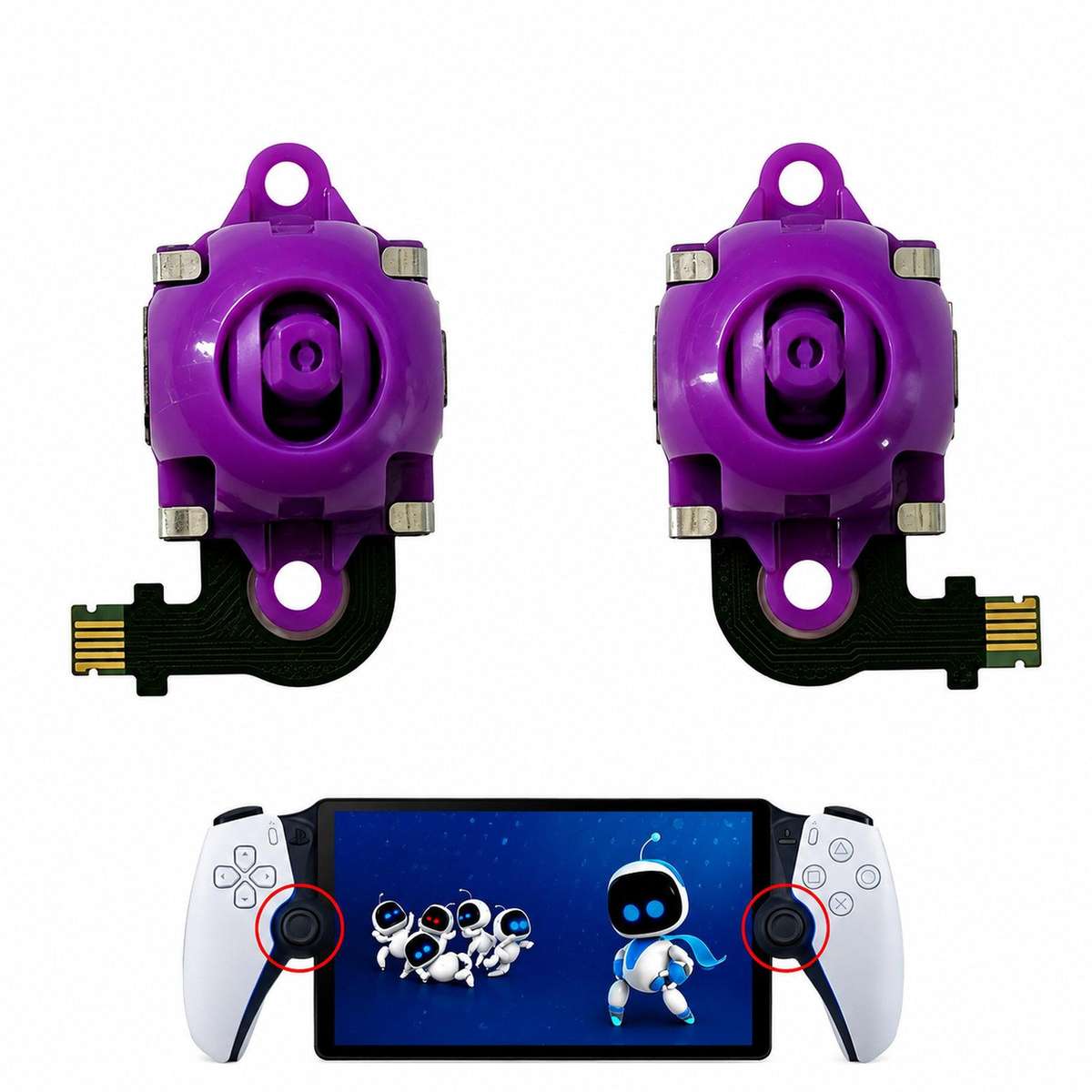 For PS5 Portal And PS VR2 Replacement TMR Joystick Left & Right