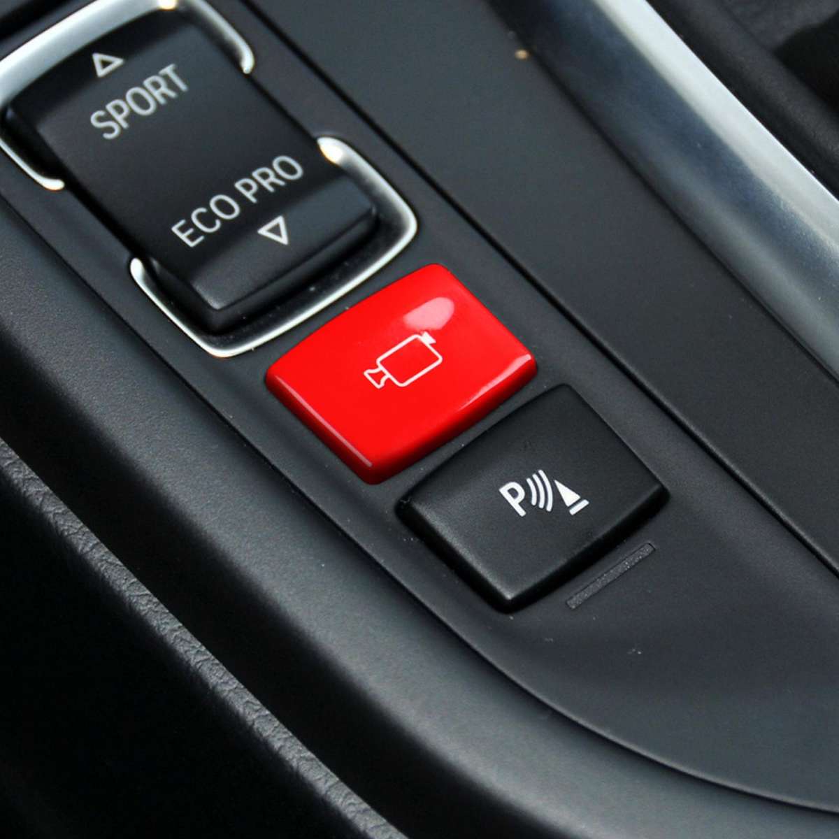 For BMW 1234 Series F Chassis Gear Shift Panoramic Camera Reversing Radar Switch Buttons(Red)