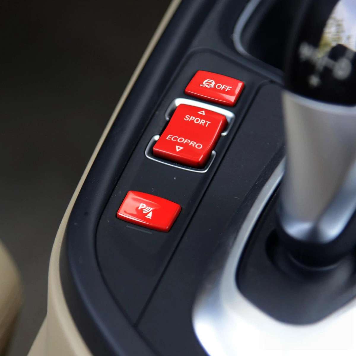 For BMW 1234 Series F 3pcs/ Set Chassis Gear Button(Red)