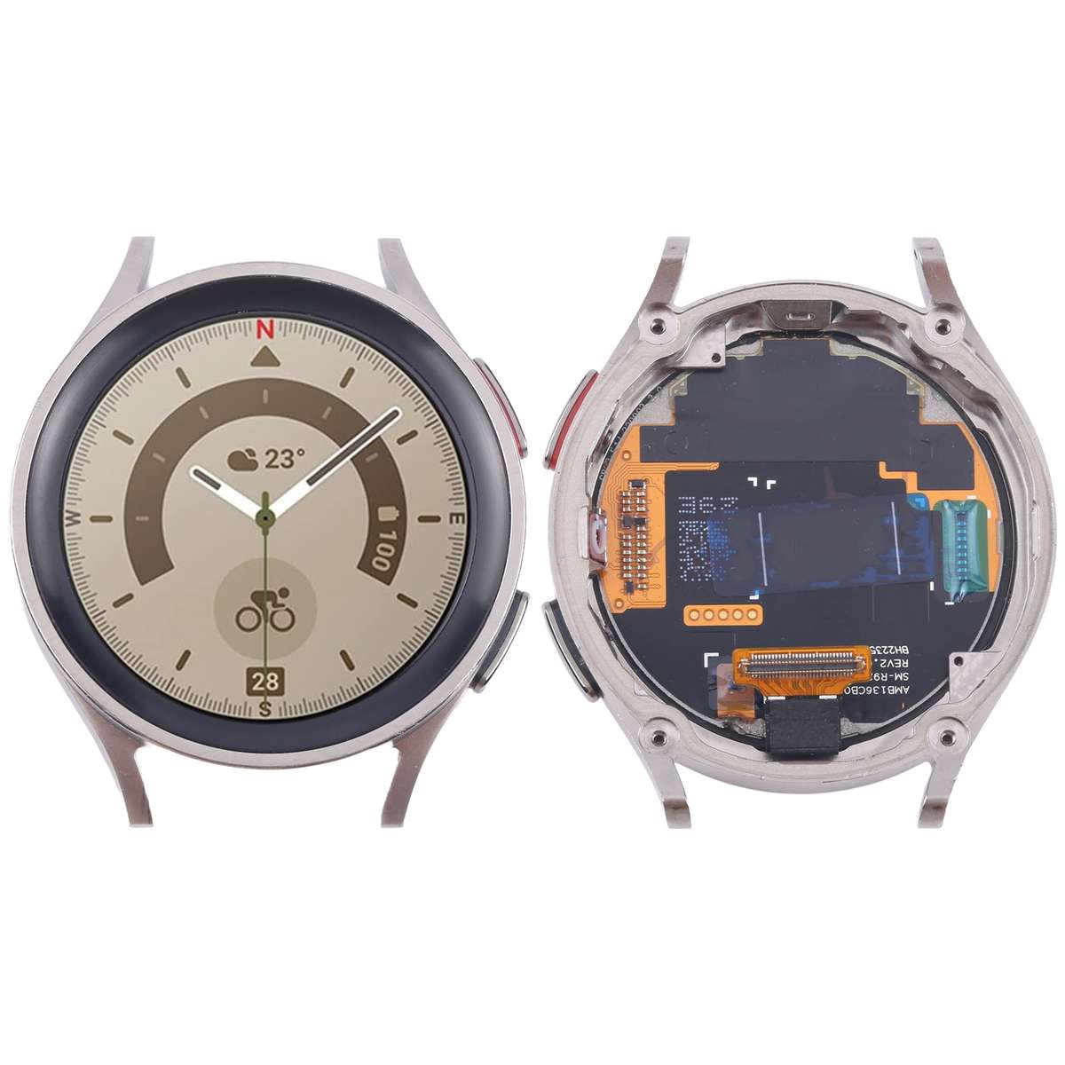 Original LCD Screen Digitizer Full Assembly with Frame for Samsung Galaxy Watch5 Pro 45mm SM-R920/R9
