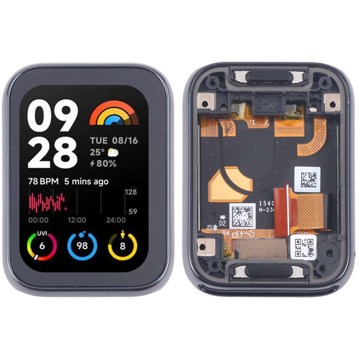 For Xiaomi Mi Band 8 Pro Original LCD Screen Digitizer Full Assembly with Frame (Black)