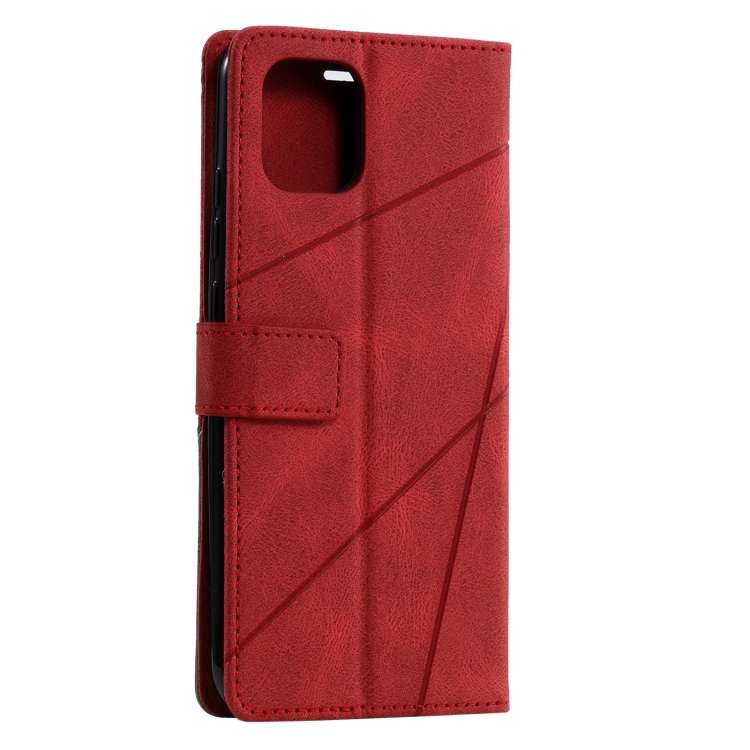 For Samsung Galaxy A03 164mm Skin Feel Splicing Leather Phone Case(Red)