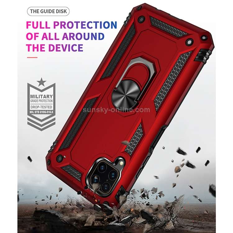For Huawei P40 Lite Shockproof TPU PC Protective Case with 360 Degree Rotating Holder