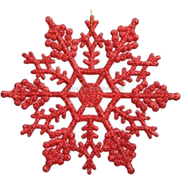 12 PCS Christmas Tree Ornaments Acrylic Snowflake Pieces Decorative Pendant Loose Powder, Diamete...