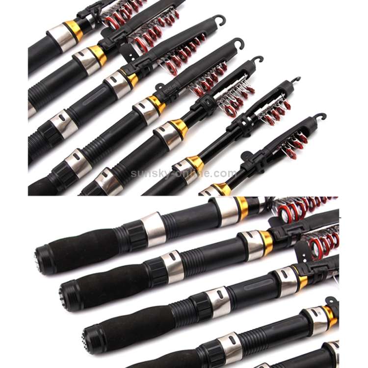 30cm Portable Telescopic Sea Fishing Rod Mini Fishing Pole, Extended Length : 1.0m, Black Tube-ty...