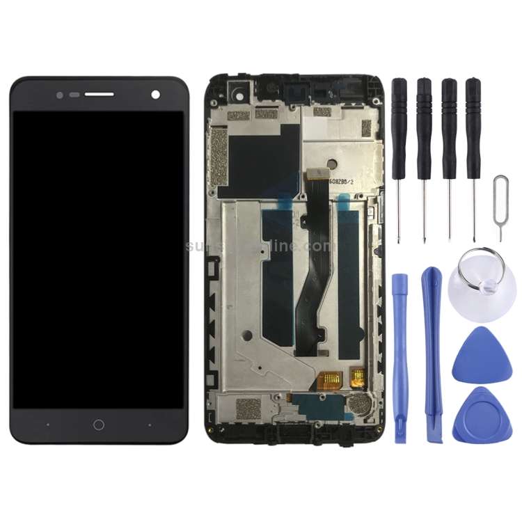 OEM LCD Screen for ZTE Blade V8 Mini BV0850 Digitizer Full Assembly with Frame Black)
