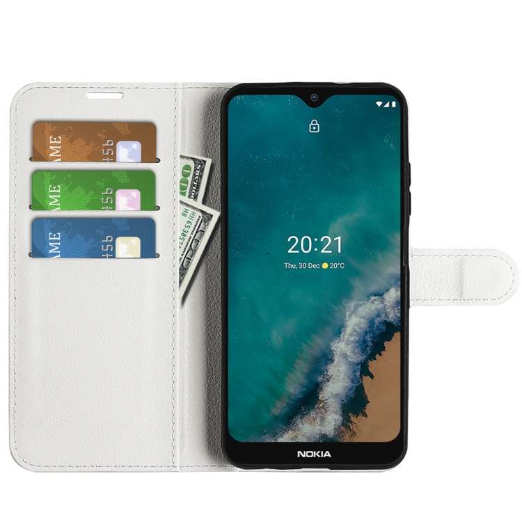 For Nokia G50 Litchi Texture Horizontal Flip Protective Case with Holder & Card Slots & Wallet(Wh...